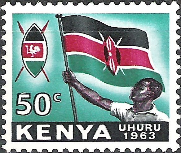Stamp-kenya1963-state-symbols